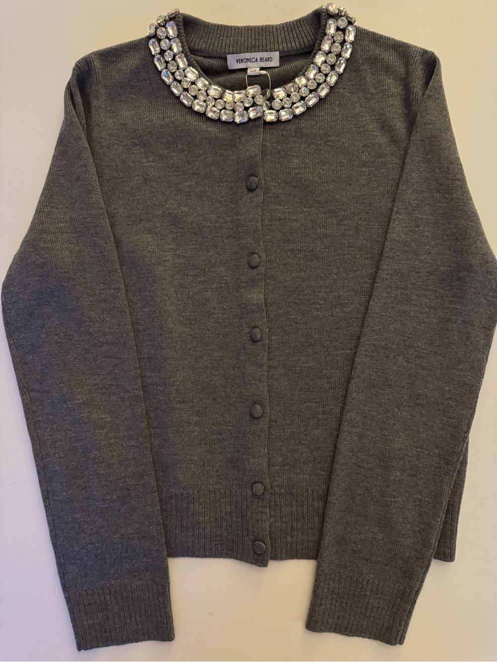 Veronica Beard 🩶 Daro Embellished Cardigan - Picture 9 of 11